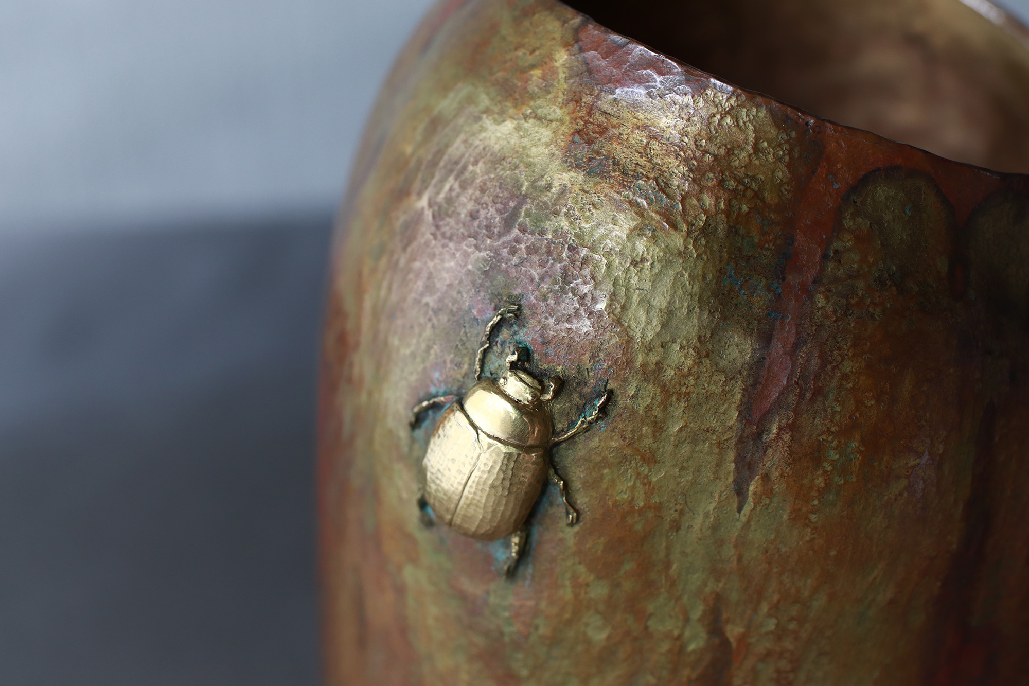 瓜に黄金虫：中村鎚舞作