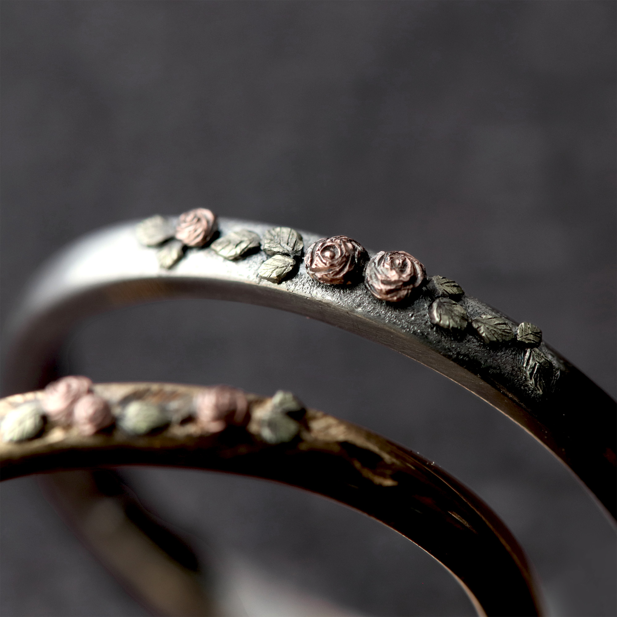 鎚舞象嵌_薔薇指輪1